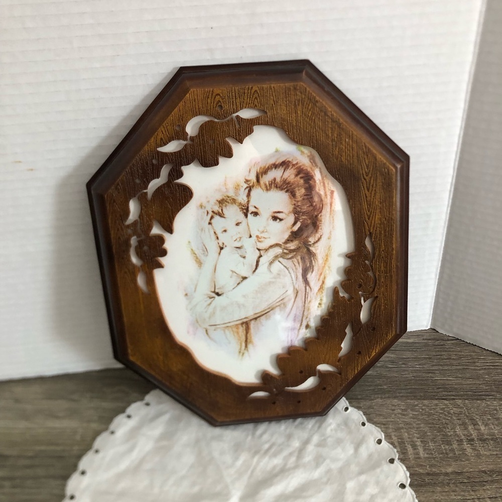 Vtg Mother and Child Wall Art